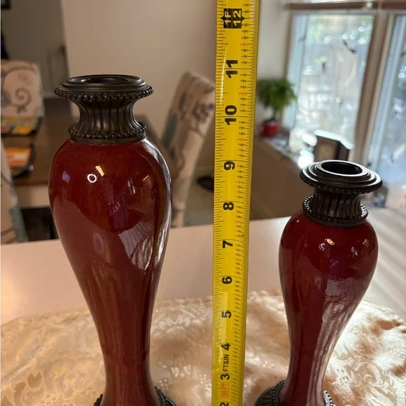 Vintage Retired Pair of PartyLite Moroccan Spice Taper Candle Holders - Picture 4 of 5